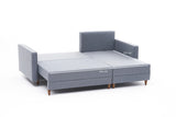 Corner sofa with sleeping function on the right Aydam Blue