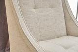 Armchair beige chenille fabric rural classic Ella