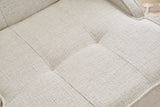 Armchair beige chenille fabric rural classic Ella