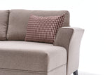 Corner sofa with sleep function eris crème