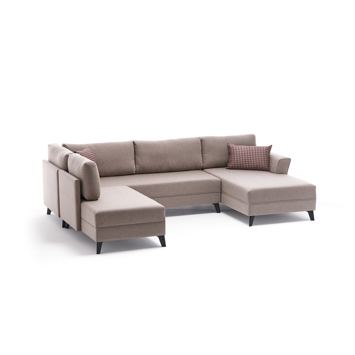 Corner sofa with sleep function eris crème