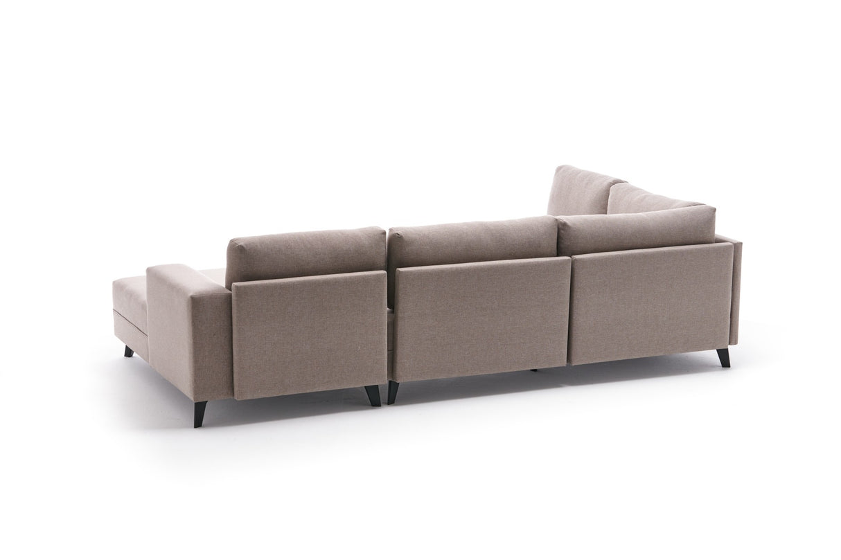 Corner sofa with sleep function eris crème