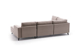 Corner sofa with sleep function eris crème