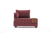 Armchair left fly claret red