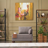 Armchair on the right fly brown