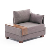 Armchair on the right fly brown