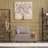 Armchair left fly beige