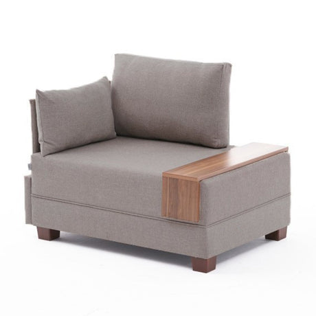 Armchair left fly beige