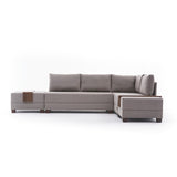 Banken - Slaapbank champagne stof - XXL 280 x 210 - Rechts - Fly - Dimehouse