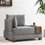 Armchair left fly gray