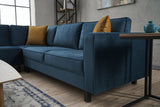Corner sofa Kale Velvet Blue