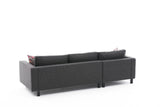 Corner sofa Kale Fabric Anthracite - five person 