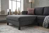 Corner Sofa Left Bald Fabric Anthracite 