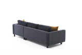 Corner Sofa Right Bald Velvet Anthracite 