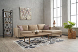 Corner Sofa Right Bald Velvet Cream 