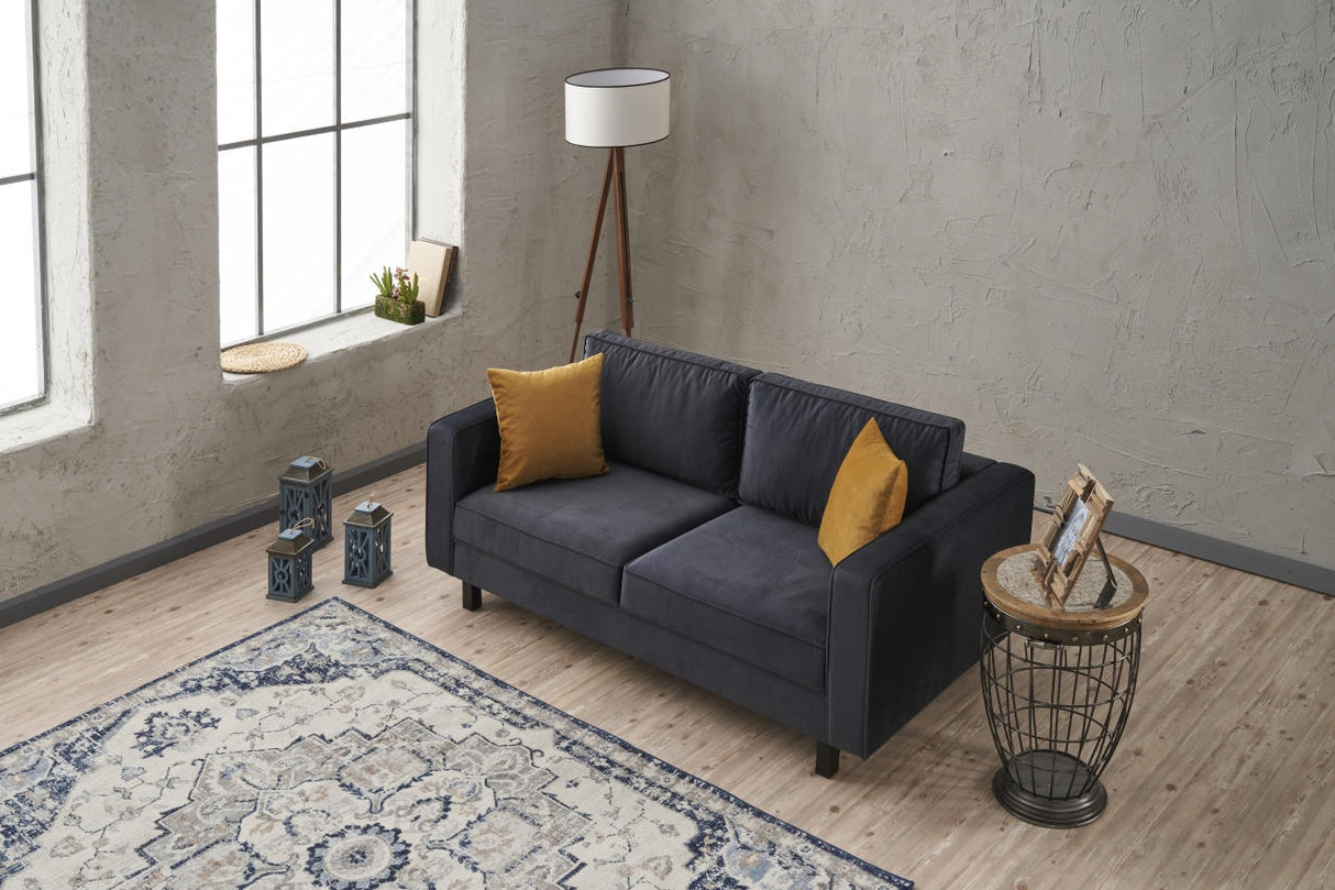 2-seater Sofa Bare Velvet Anthracite 