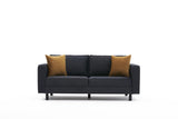 2-seater Sofa Bare Velvet Anthracite 