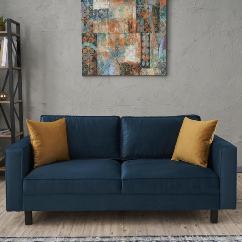2-seater Sofa Kale Marine Blue 