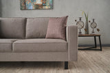 2-seater Sofa Bare Fabric Cream 