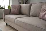 2-seater Sofa Bare Fabric Cream 