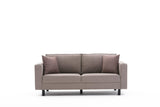2-seater Sofa Bare Fabric Cream 