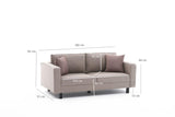2-seater Sofa Bare Fabric Cream 