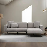 Corner sofa right side light gray