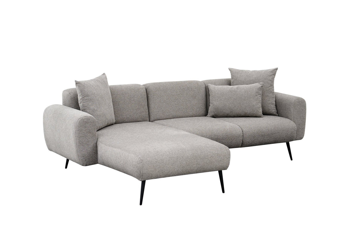 Corner sofa right side light gray