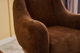 Armchair rens brown copper-colored