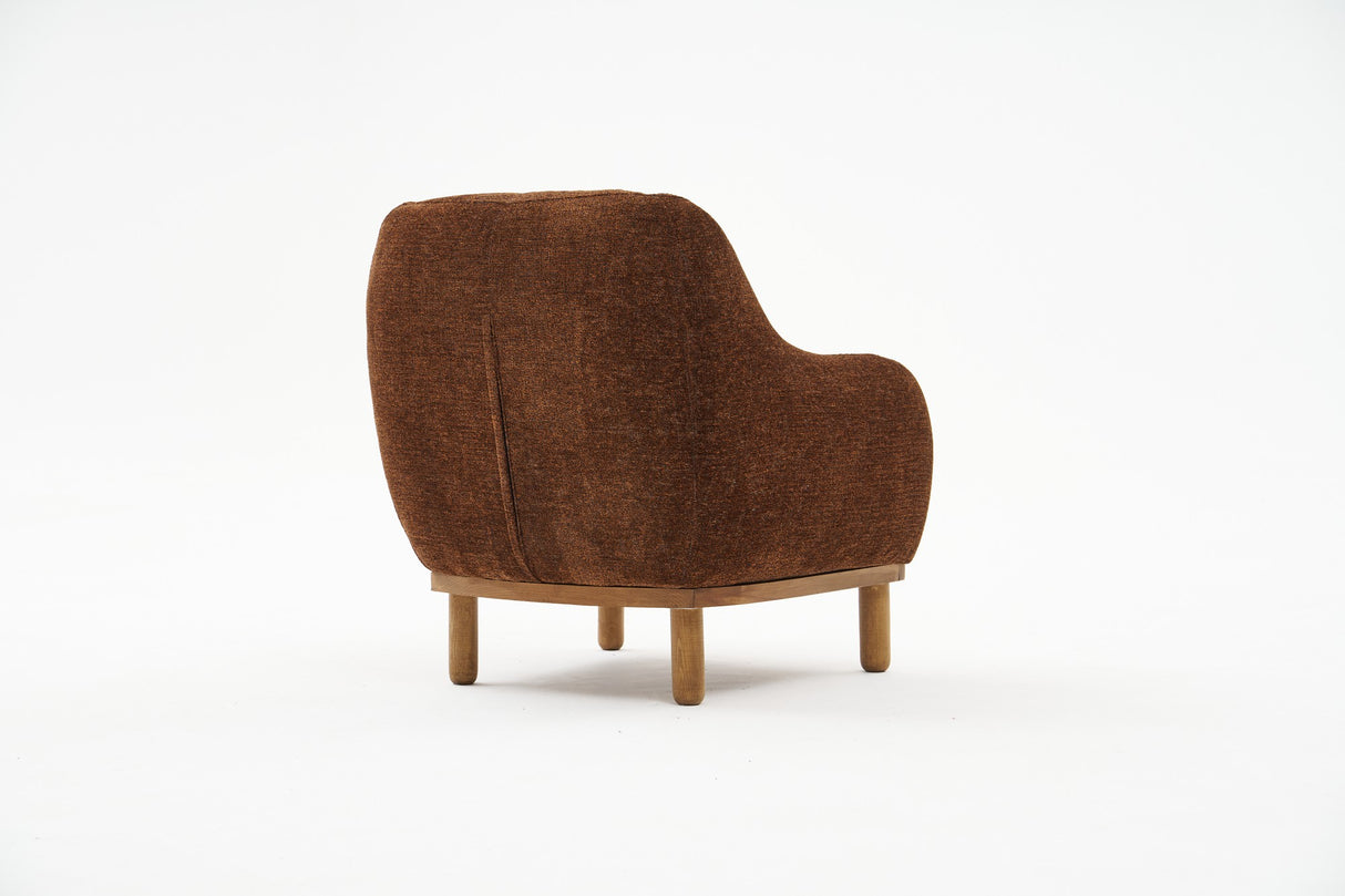 Armchair rens brown copper-colored