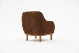 Armchair rens brown copper-colored