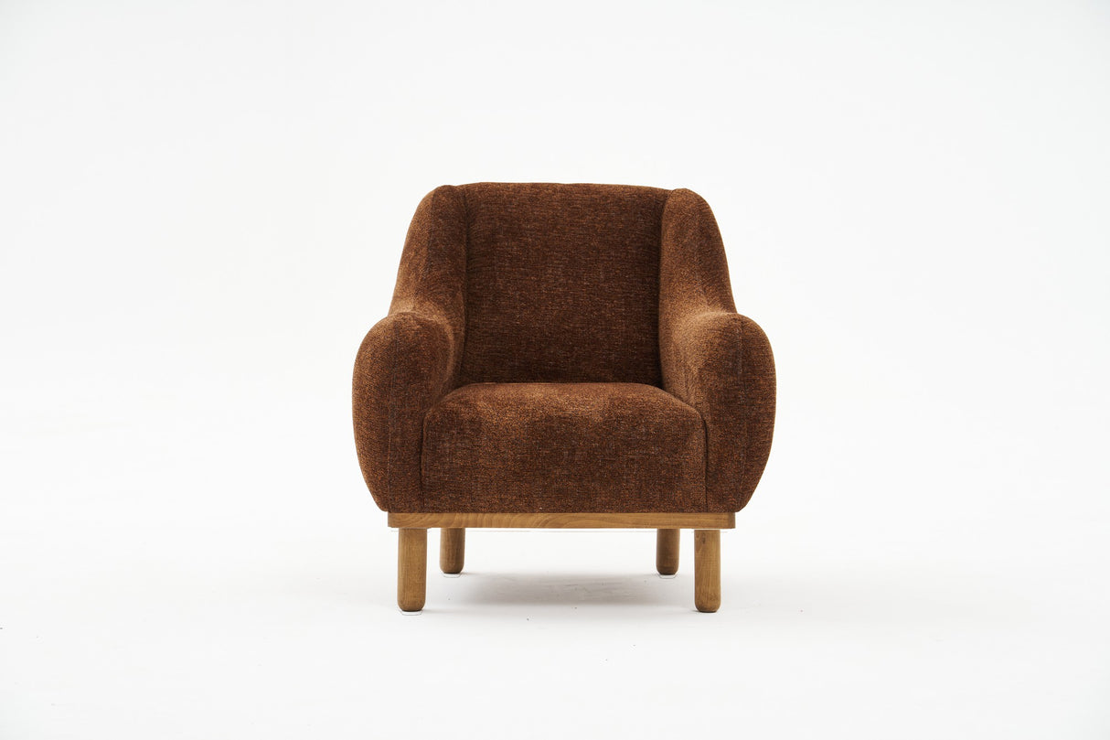 Armchair rens brown copper-colored
