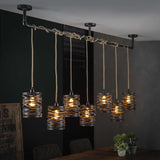 Industrial Pendant Lamp Twist Metal 7-Lights