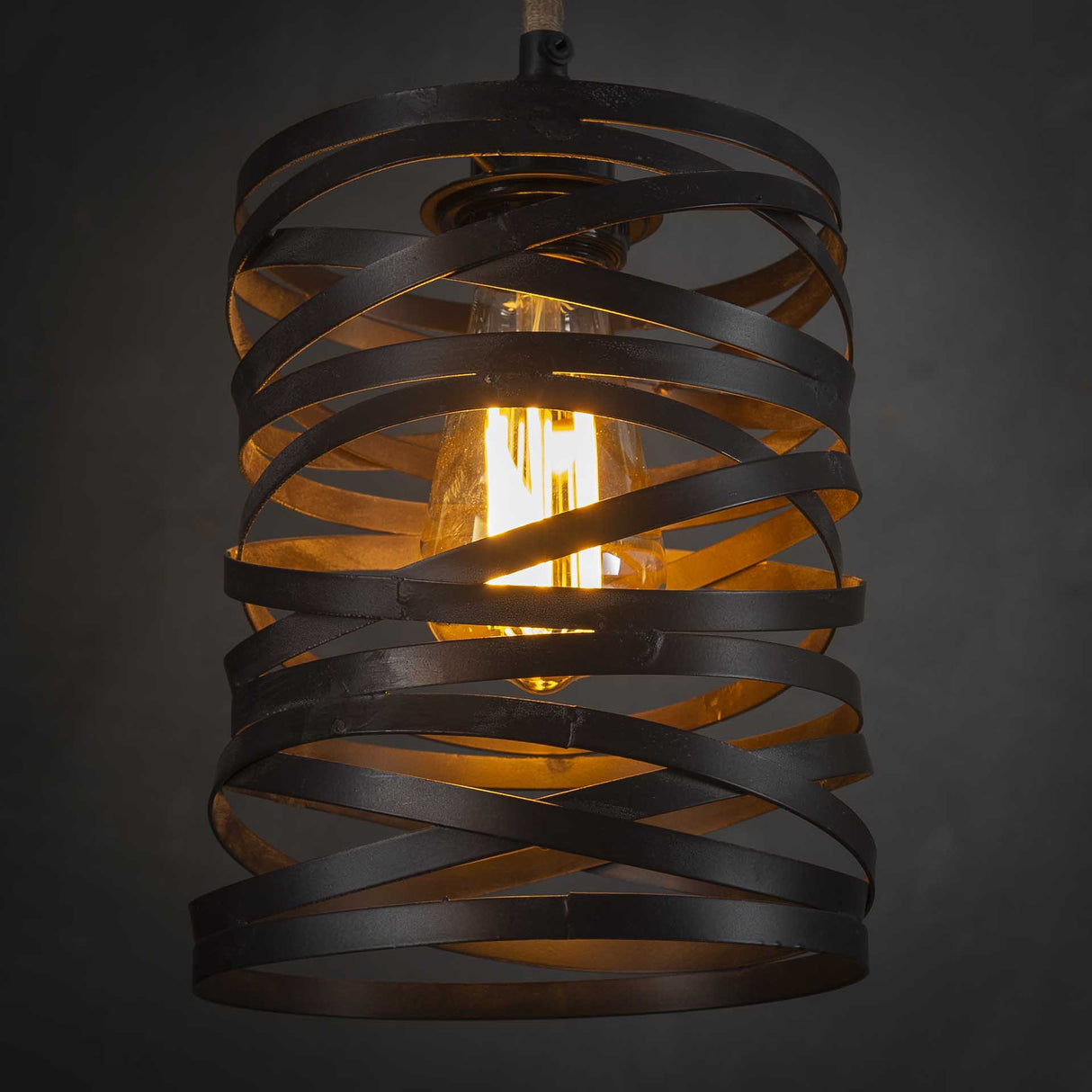 Industrial Pendant Lamp Twist Metal 7-Lights