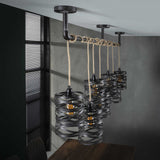Industrial Pendant Lamp Twist Metal 7-Lights