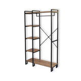 Wardrobe Furniture Coat Rack Rox Natural - With Shelves 
