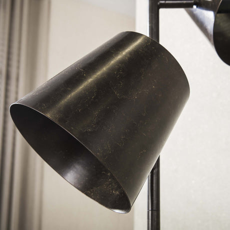 Floor lamp 3-light brown metal Carta