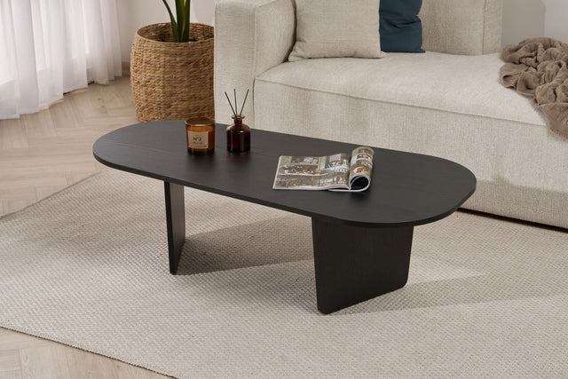 Ovalis - Wood Black 100% MELAMINE COATED PARTICLE BOARD