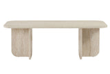Akira coffee table travertine 120 cm Melamine-coated wood composite