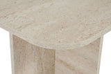 Akira coffee table travertine 120 cm Melamine-coated wood composite