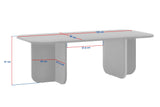 Akira coffee table in sapphire oak look 120 cm Melamine coated wood composite