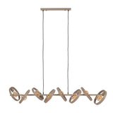 Hanglampen - Hanglamp 8 - lichts beige metaal rond Otan - Dimehouse