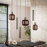Hanglampen - Hanglamp Dax 7 - lichts brons 105 cm - Dimehouse