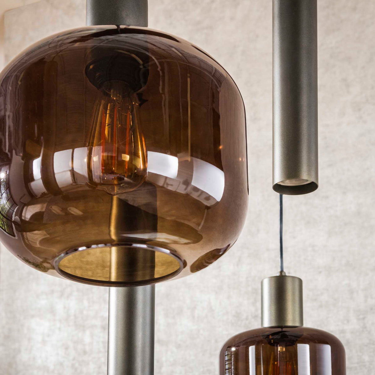 Hanglampen - Hanglamp Dax 7 - lichts brons 105 cm - Dimehouse