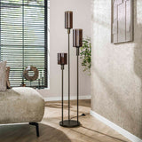 Industrial Floor Lamp 3-light Tiered - Sienna Brown 