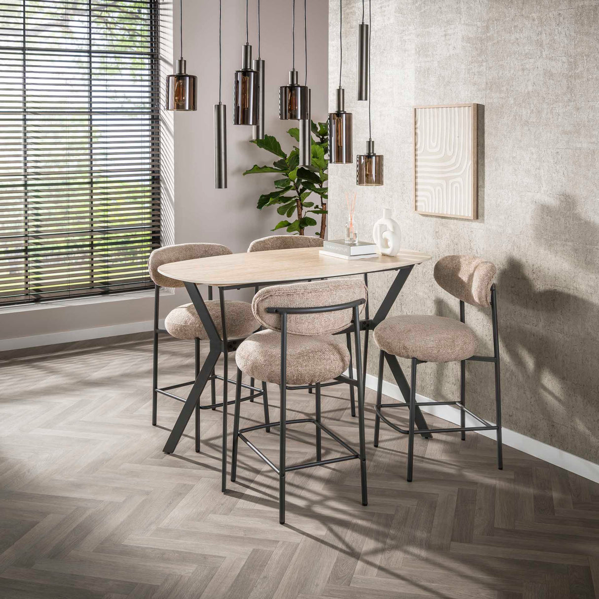 Aureo Pendant Light 9-light Sienna brown 