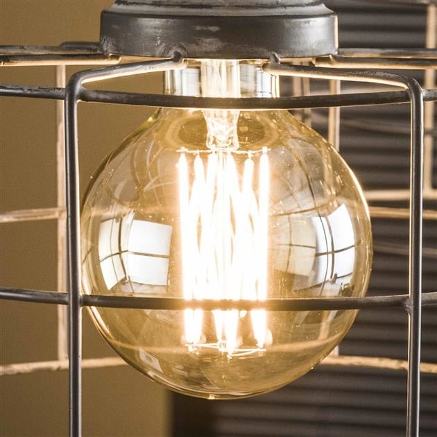 Light source LED filament Sphere Ø9.5 DH Interior Amber color glass LxWxH 15x10x10 Amber color glass Atmospheric photo front view