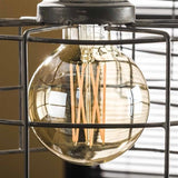 Light source LED filament Sphere Ø9.5 DH Interior Amber color glass LxWxH 15x10x10 Amber color glass Atmospheric photo front view