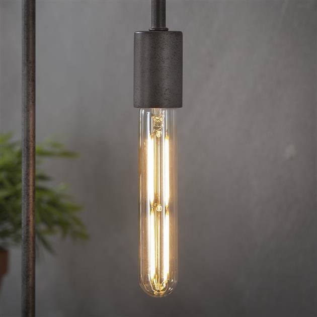 Light source LED filament tube 18.5 cm DH Interior Amber color glass LxWxH 19x6x6 Amber color glass Atmospheric photo diagonal front view