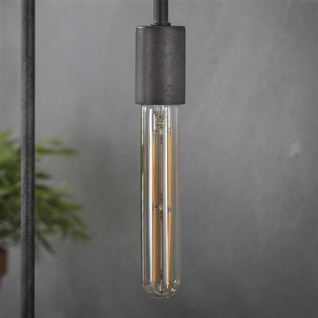 Light source LED filament tube 18.5 cm DH Interior Amber color glass LxWxH 19x6x6 Amber color glass Atmospheric photo diagonal front view